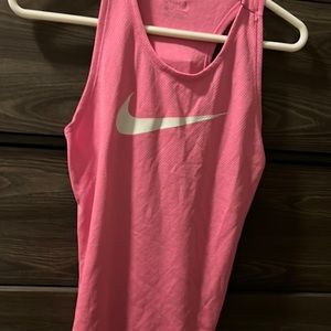 Nike dry fit running tank with logo